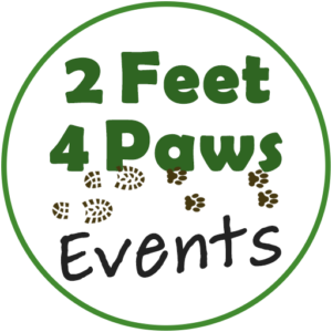 2 Feet 4 Paws Events logo stamp